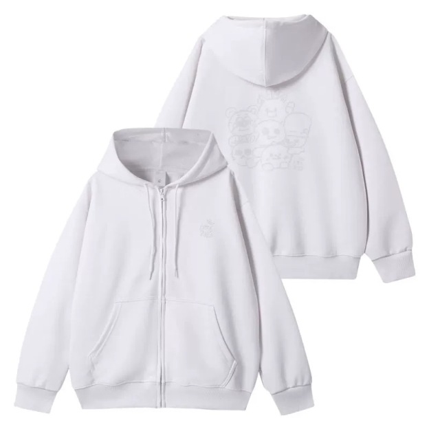 RIIZE Pop-Up Collaboration Inspired Graphic Zip-Up Hoodie