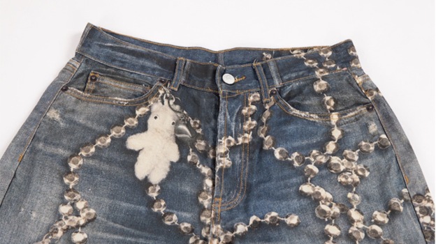 Enhypen NiKI inspired AC Washed Destroyed Distressed Hand-Painted Splatter Loose Fit Denim Jeans pants-NI-KI