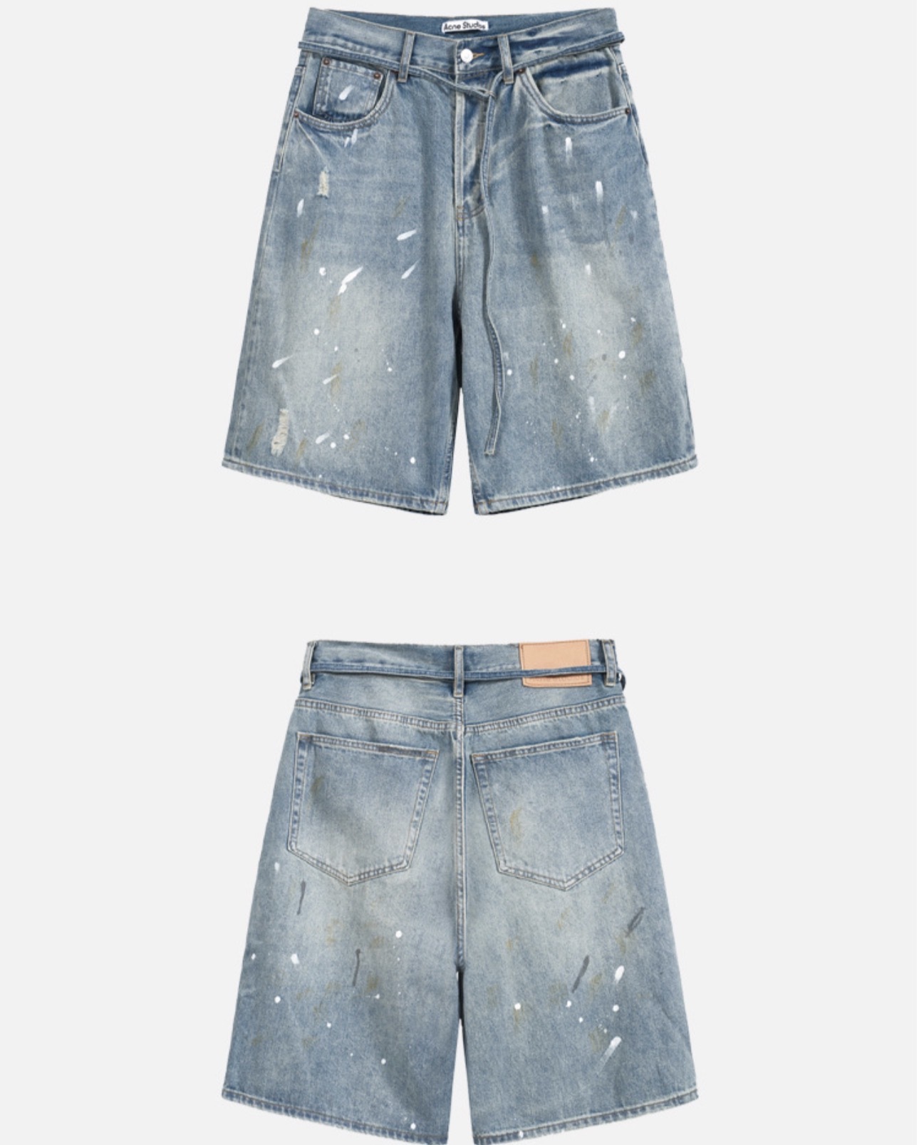 Enhypen NiKI inspired AC Washed Destroyed Distressed Hand-Painted Splatter Loose Fit Denim Jeans pants-NI-KI