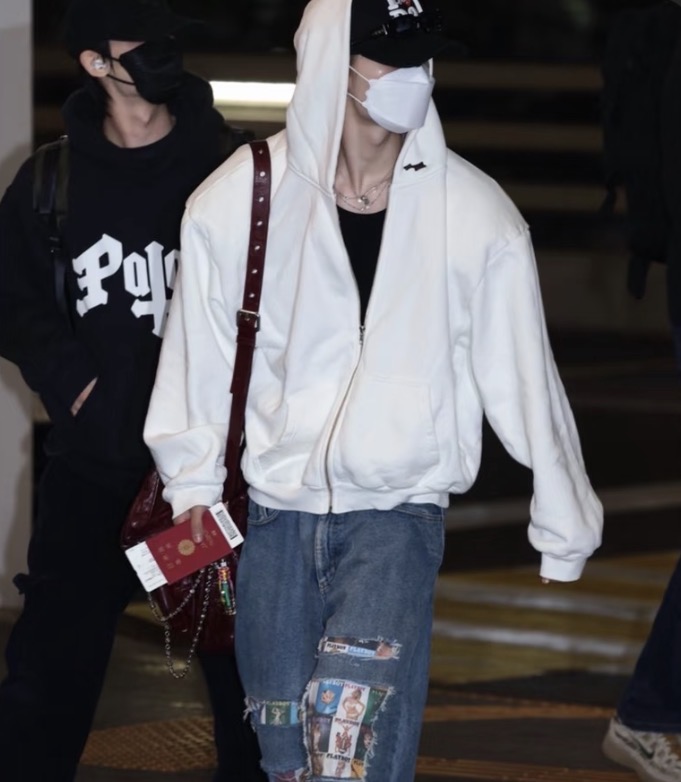 Enhypen NIKI inspired Skylrk Knit Zip Hoodie Natural No Dye Jacket Hoodie-NI-KI