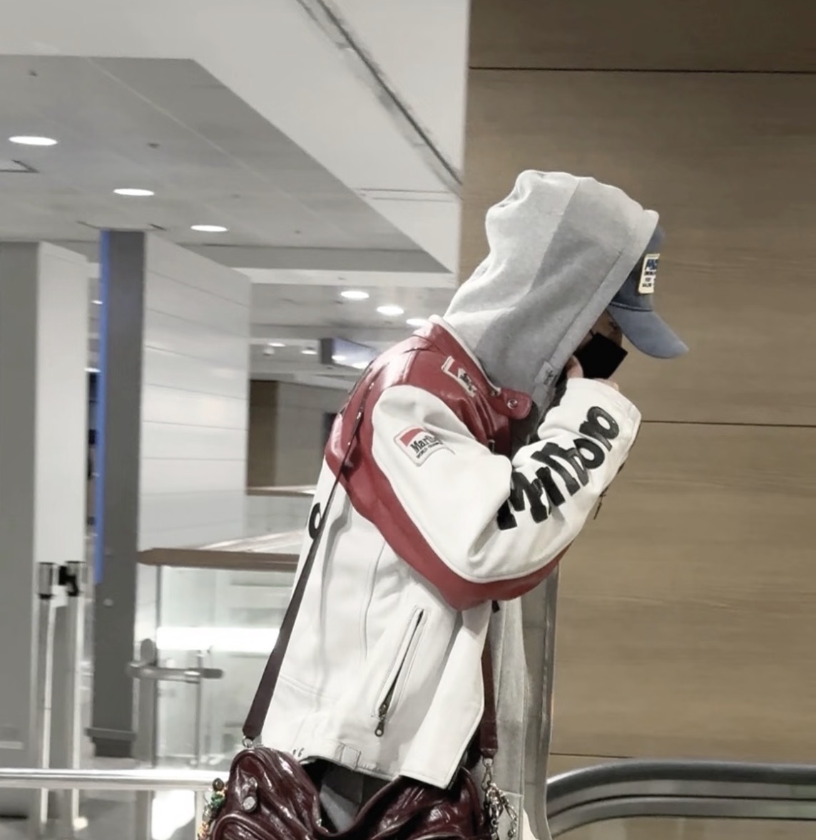 Enhypen NI-KI inspired Toronto Raptors Embroidered Varsity PU Leather Sleeve Jacket-NIKI