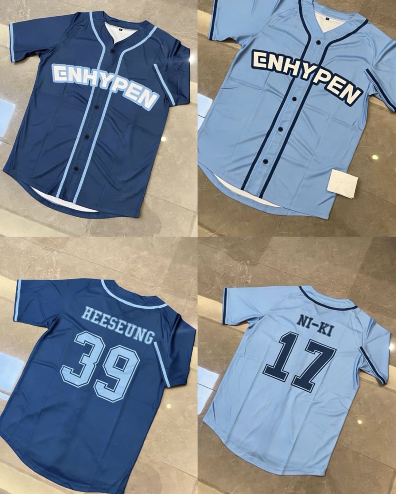 Enhypen inspired member Short Sleeve Baseball Jacket Cardigan jersey