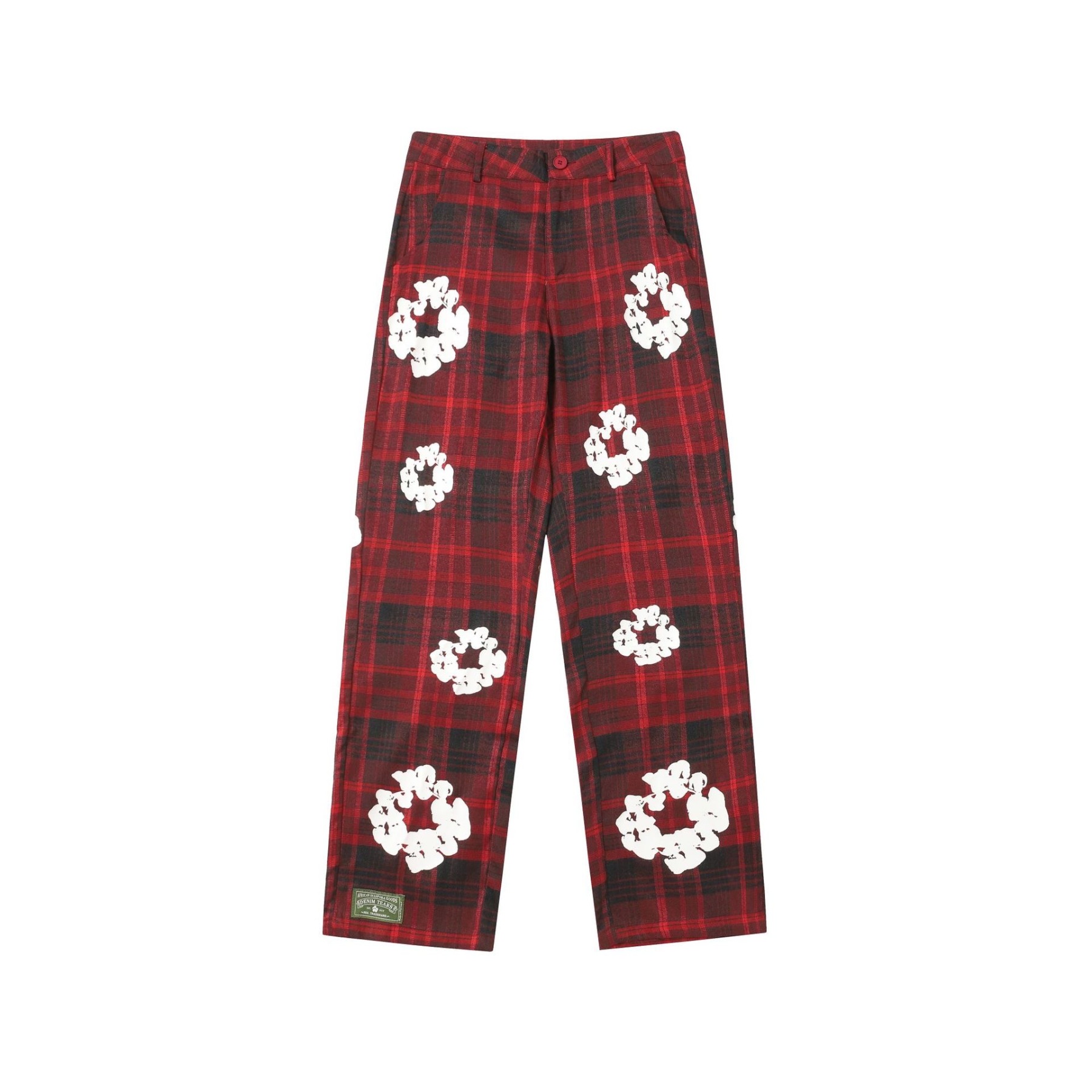 Enhypen NIKI inspired Red Denim Plaid Print Matching set-NI-KI