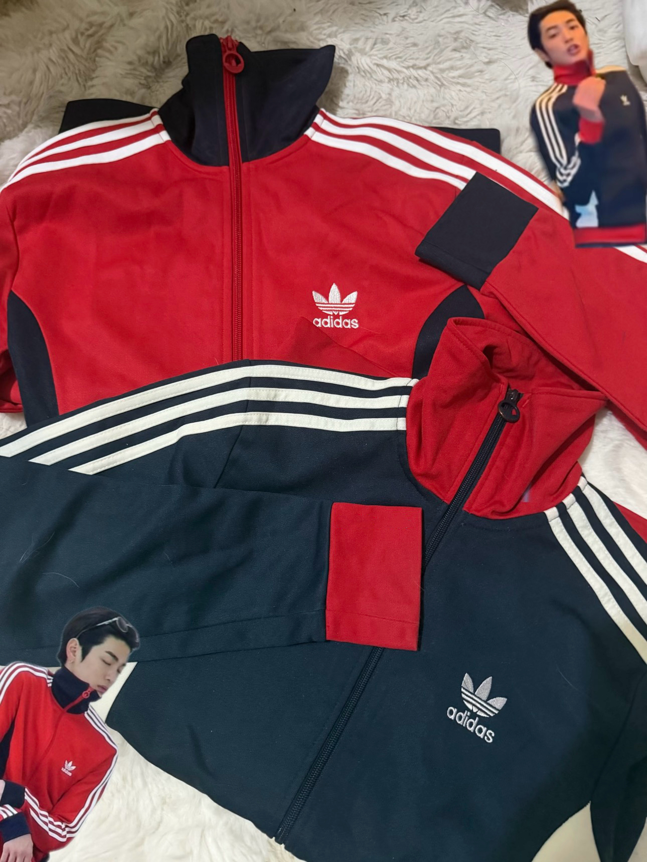 CORTIS Keonho inspired Vintage Colorblock Zip Up Hoodie Jacket