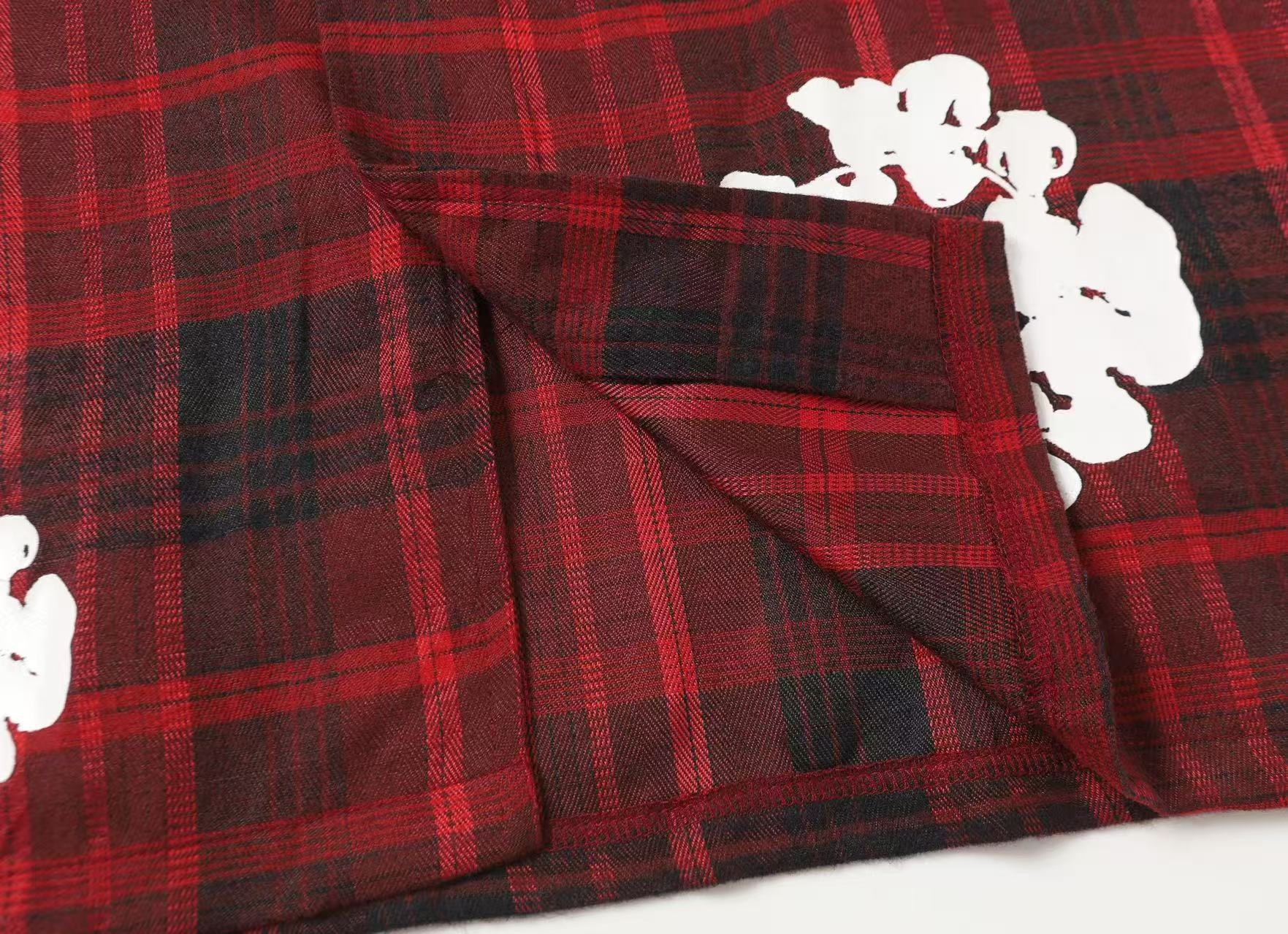 Enhypen NIKI inspired Red Denim Plaid Print Matching set-NI-KI