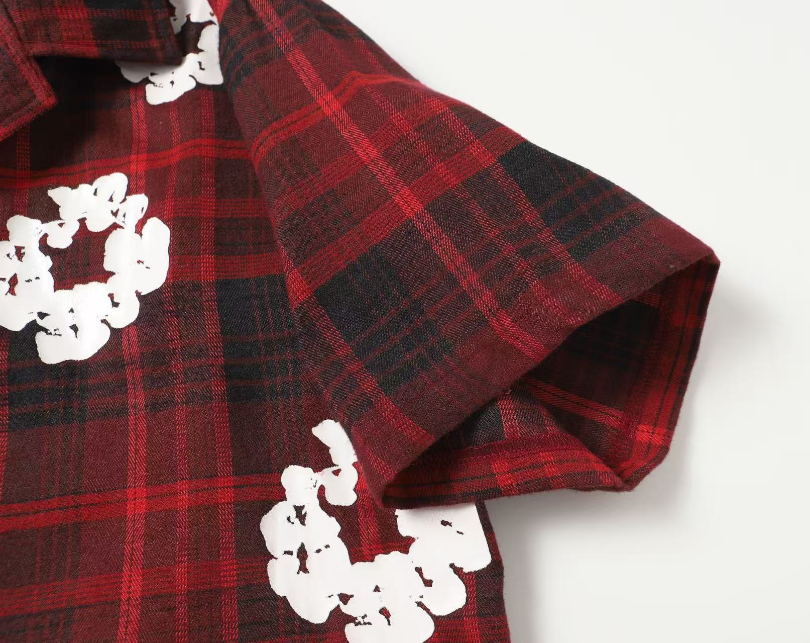 Enhypen NIKI inspired Red Denim Plaid Print Matching set-NI-KI