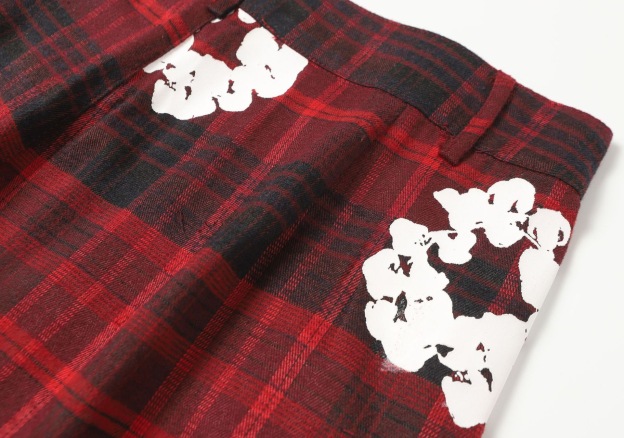 Enhypen NIKI inspired Red Denim Plaid Print Matching set-NI-KI