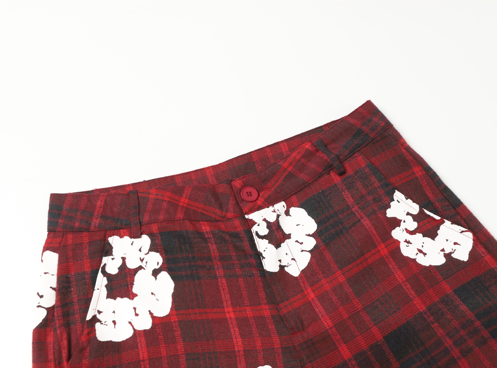 Enhypen NIKI inspired Red Denim Plaid Print Matching set-NI-KI