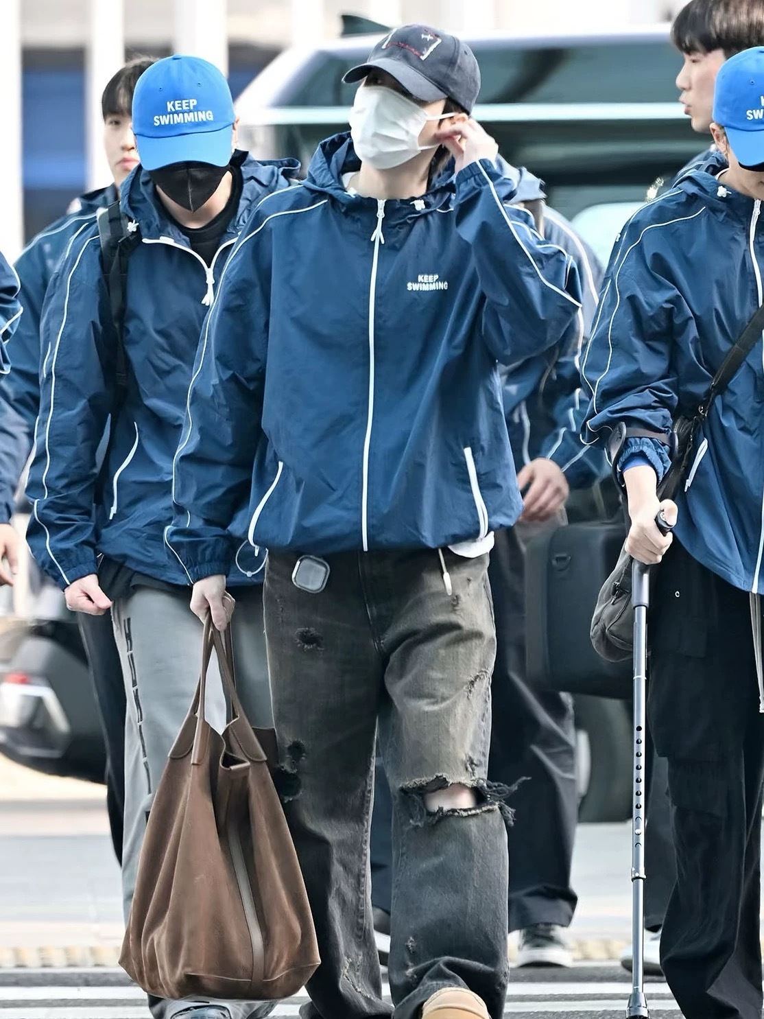 BTS inspired Album ARIRANG Members Keep Swimming Quote Print Trench Coat Jacket  Outerwear