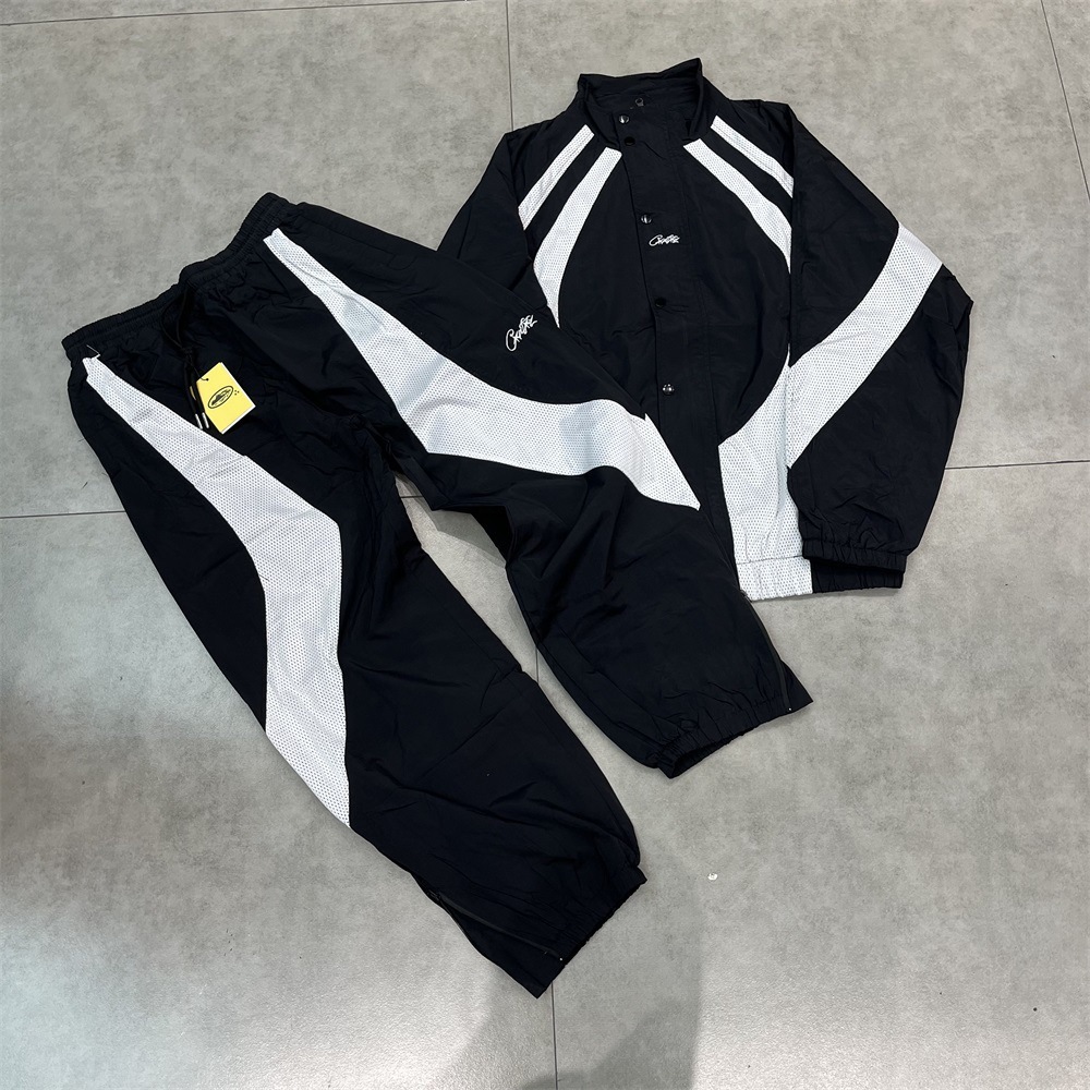 Cortis Keonho inspired Corteiz Embroidered Letter Jacket Coat jogger pants Set 