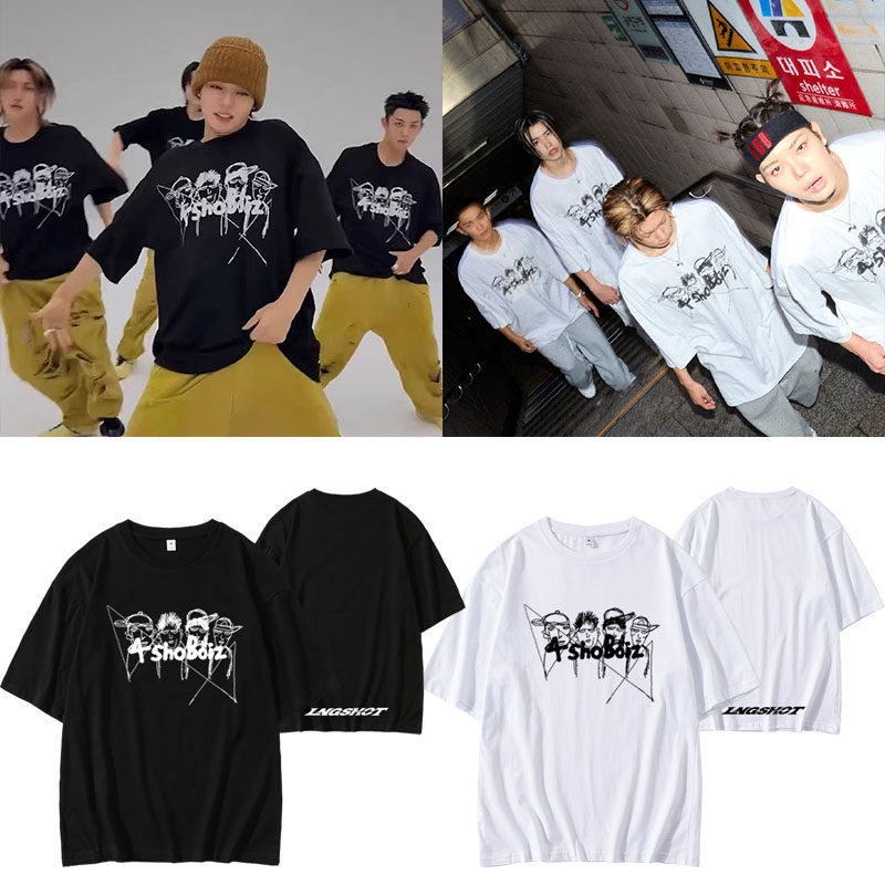 lngshot merch inspired letter print tshirt