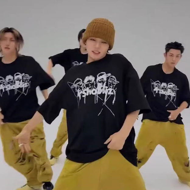 lngshot merch inspired letter print tshirt