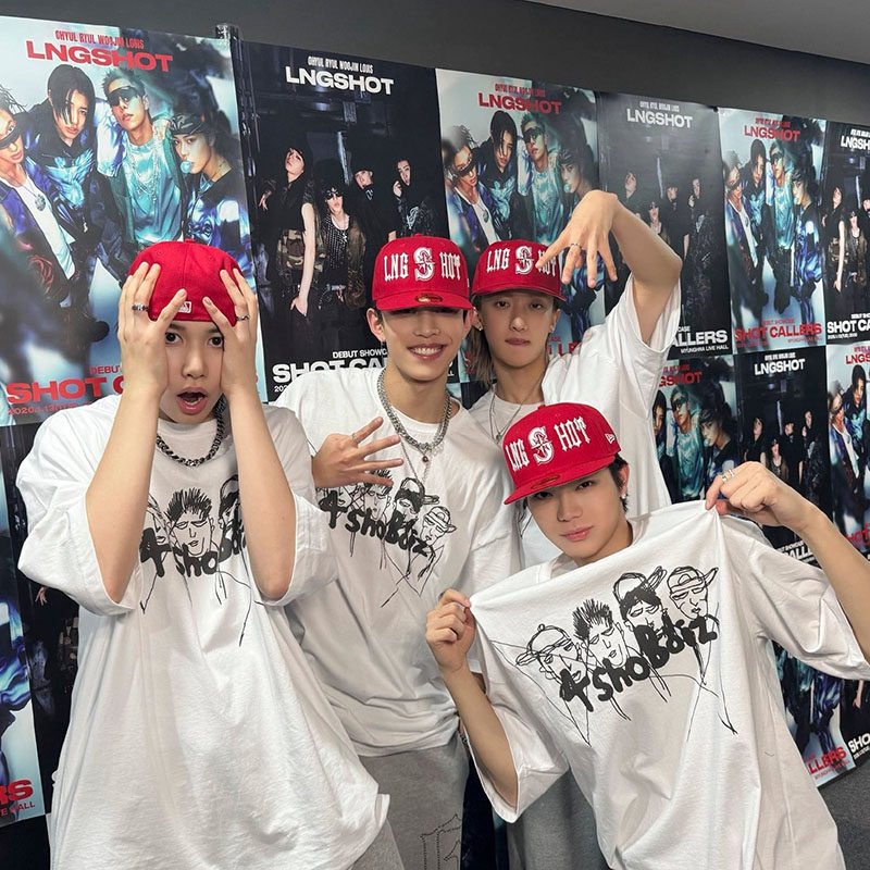 lngshot merch inspired letter print tshirt