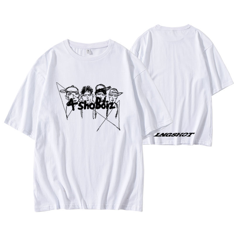 lngshot merch inspired letter print tshirt