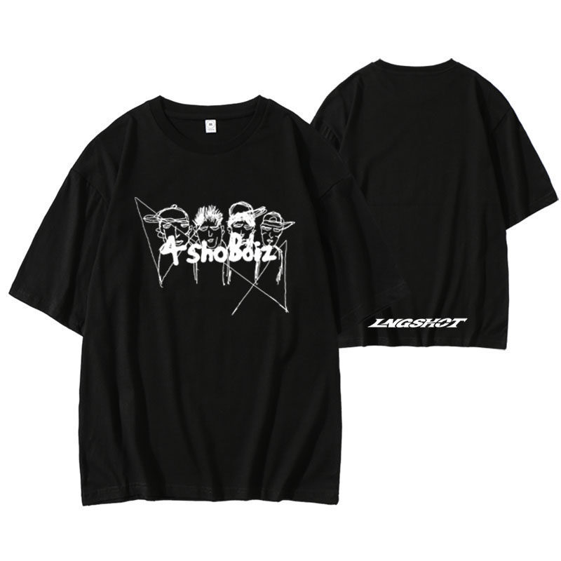 lngshot merch inspired letter print tshirt
