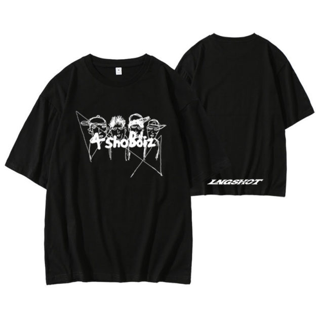lngshot merch inspired letter print tshirt