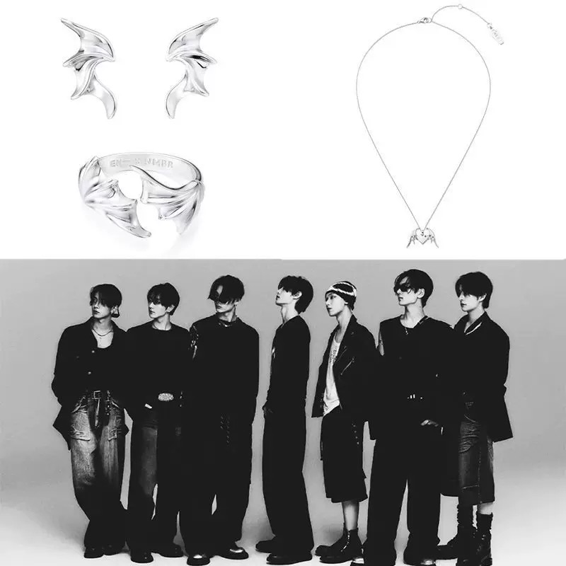 Enhypen 5th  inspired anniversary rings necklace earring fan merchandise gift