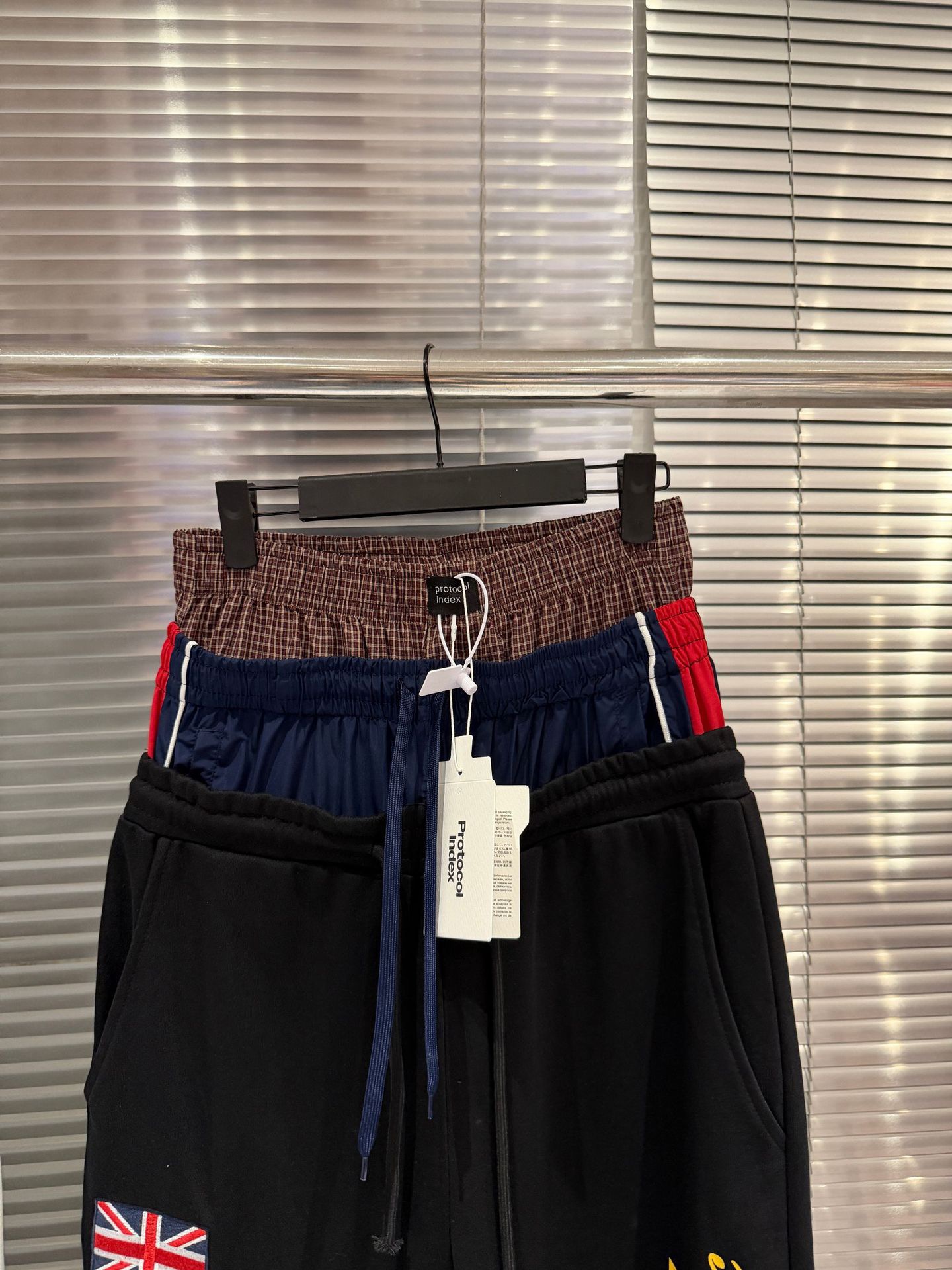 Cortis inspired protocol Fake Three-Waist Loose-Fit Flag Embroidery Pants