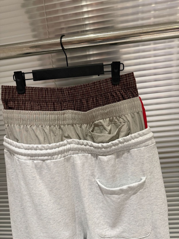 Cortis inspired protocol Fake Three-Waist Loose-Fit Flag Embroidery Pants