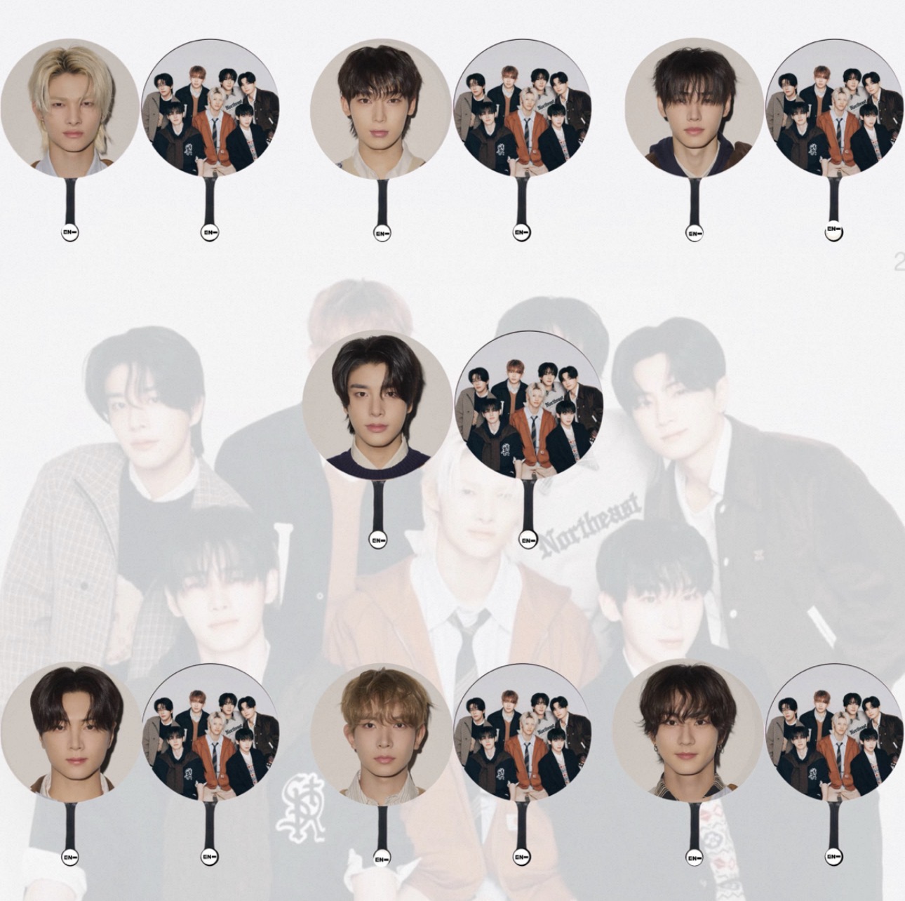 Enhypen Member portable hand fan for concert events 