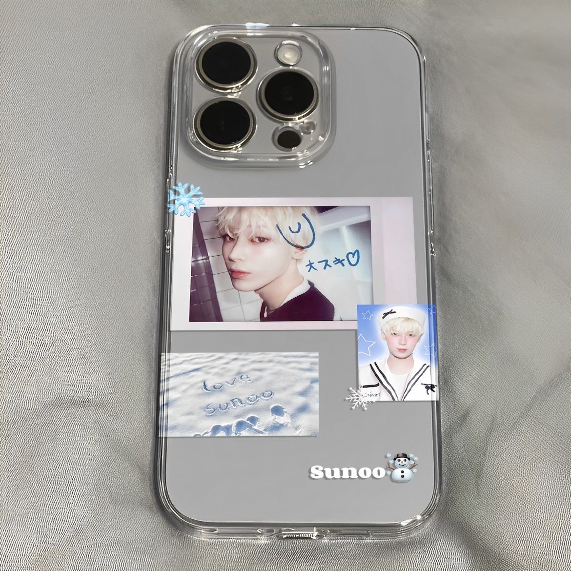 Enhypen SUNOO 3 Pcs Set Phone Case for All Phones