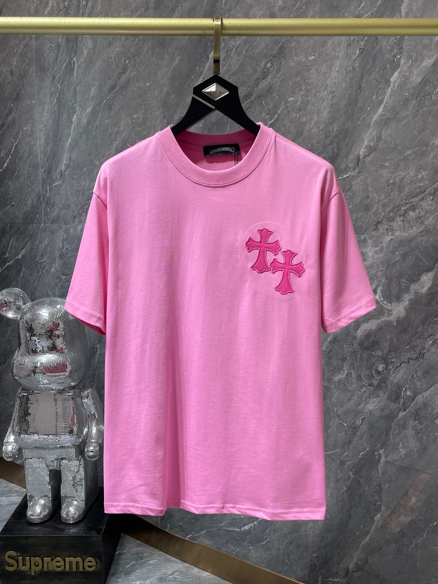 CH Style Chrome Hearts inspired Cross Horseshoe Sanskrit Embroidery T-Shirt 