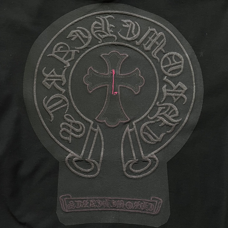 CH Style Chrome Hearts inspired Cross Horseshoe Sanskrit Embroidery T-Shirt 