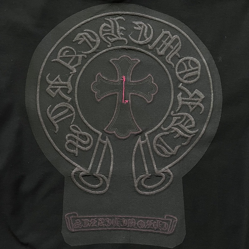 CH Style Chrome Hearts inspired Cross Horseshoe Sanskrit Embroidery T-Shirt 