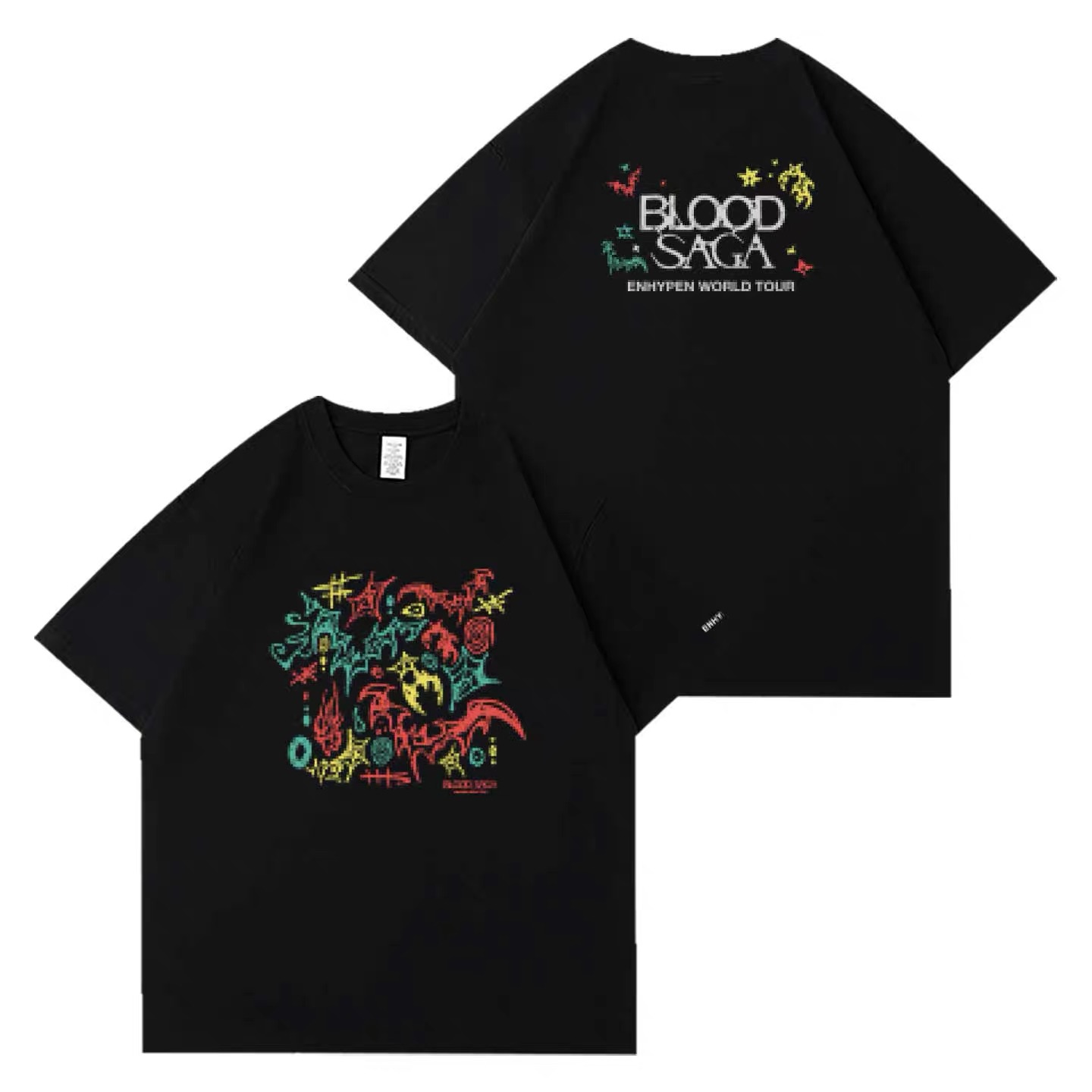 Enhypen 2026 bloodsaga inspired North American print tshirt
