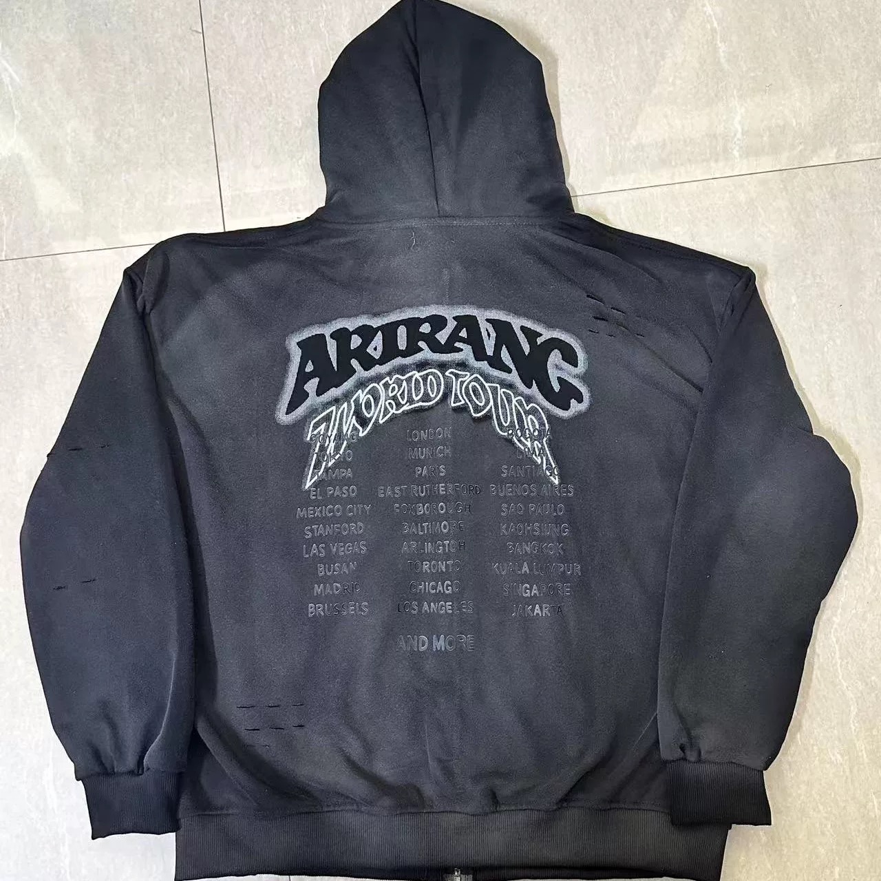ARIRANG World Tour  inspired BTS Black Vintage Hoodie 