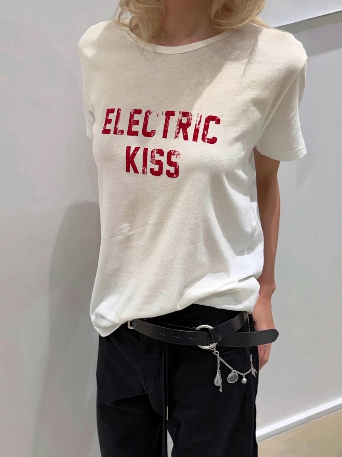 Straykids Felix inpisred Ann ELECTRIC KISS print tshirt
