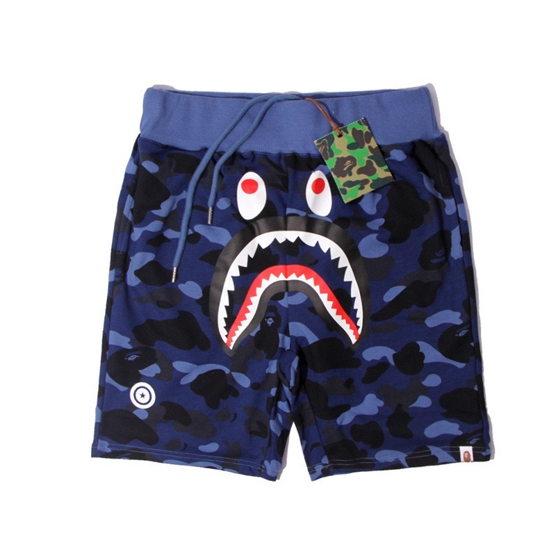 Camo Letter Shark Print inspired by bape Shorts Beach Pants Streetwear