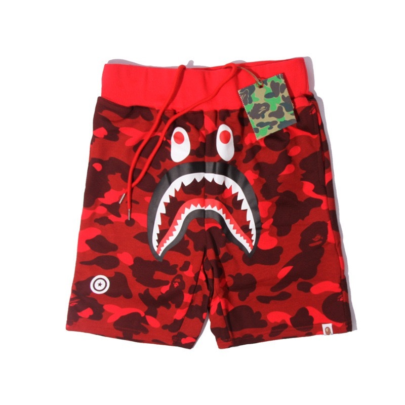 Camo Letter Shark Print inspired by bape Shorts Beach Pants Streetwear