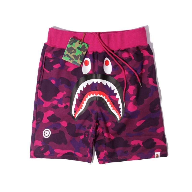 Camo Letter Shark Print inspired by bape Shorts Beach Pants Streetwear