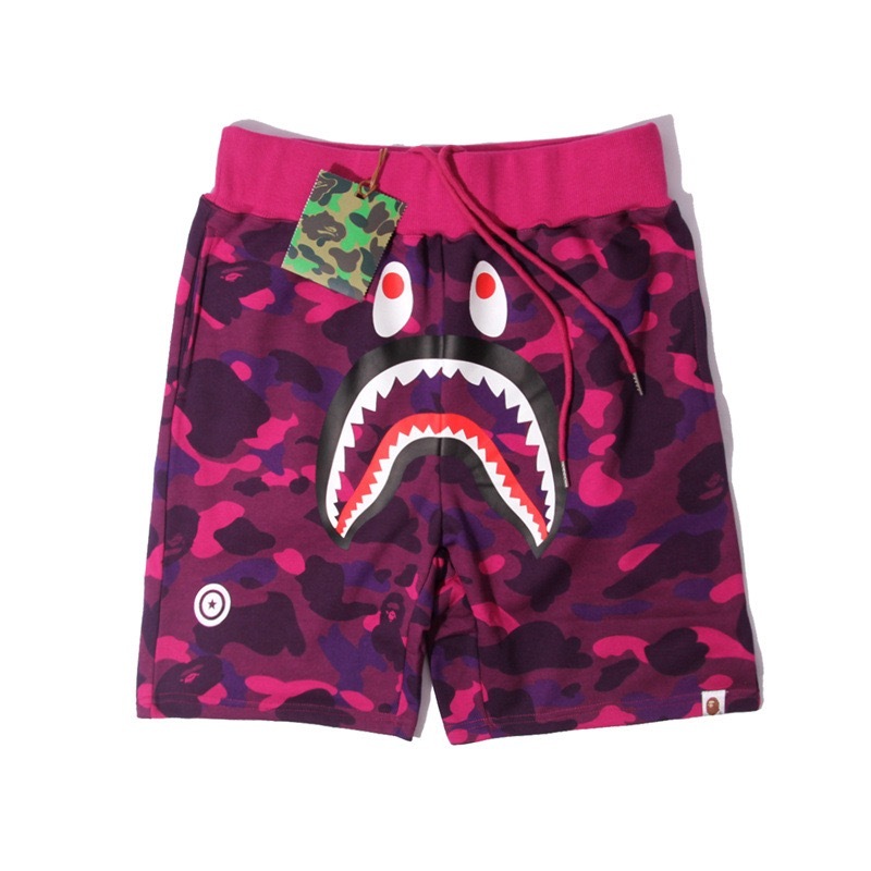 Camo Letter Shark Print inspired by bape Shorts Beach Pants Streetwear