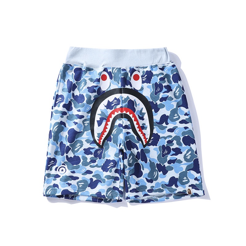 Camo Letter Shark Print inspired by bape Shorts Beach Pants Streetwear