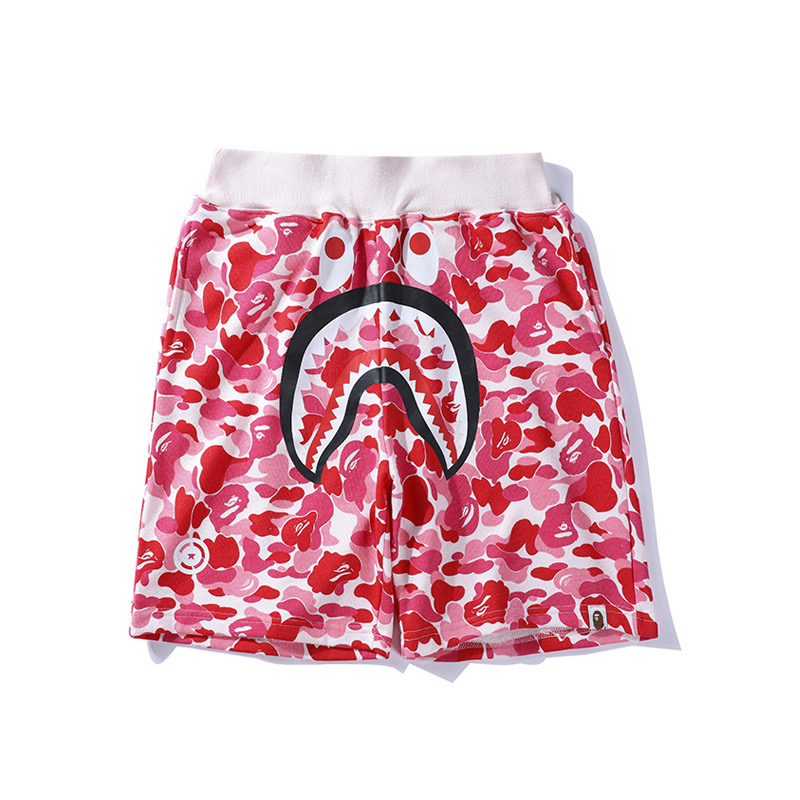 Camo Letter Shark Print inspired by bape Shorts Beach Pants Streetwear