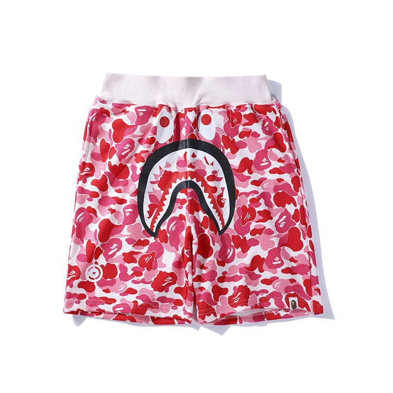 Camo Letter Shark Print inspired by bape Shorts Beach Pants Streetwear