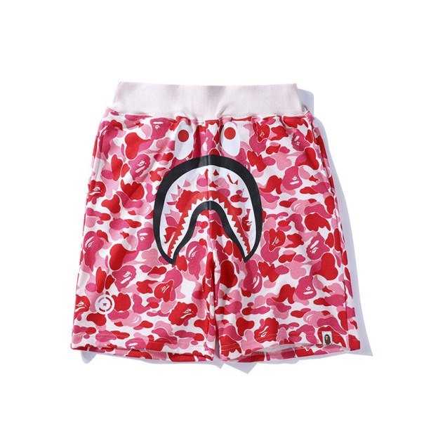 Camo Letter Shark Print inspired by bape Shorts Beach Pants Streetwear