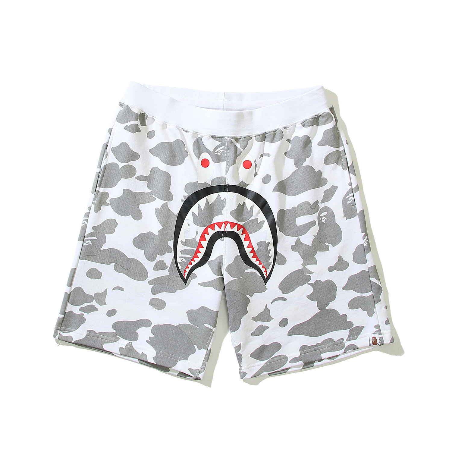 Camo Letter Shark Print inspired by bape Shorts Beach Pants Streetwear