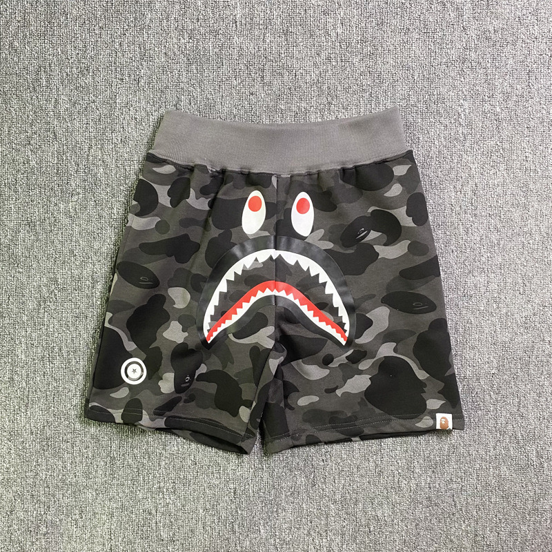 Camo Letter Shark Print inspired by bape Shorts Beach Pants Streetwear
