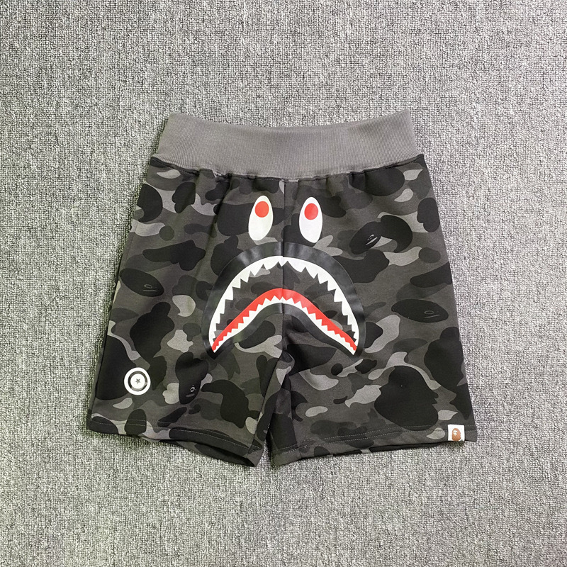 Camo Letter Shark Print inspired by bape Shorts Beach Pants Streetwear