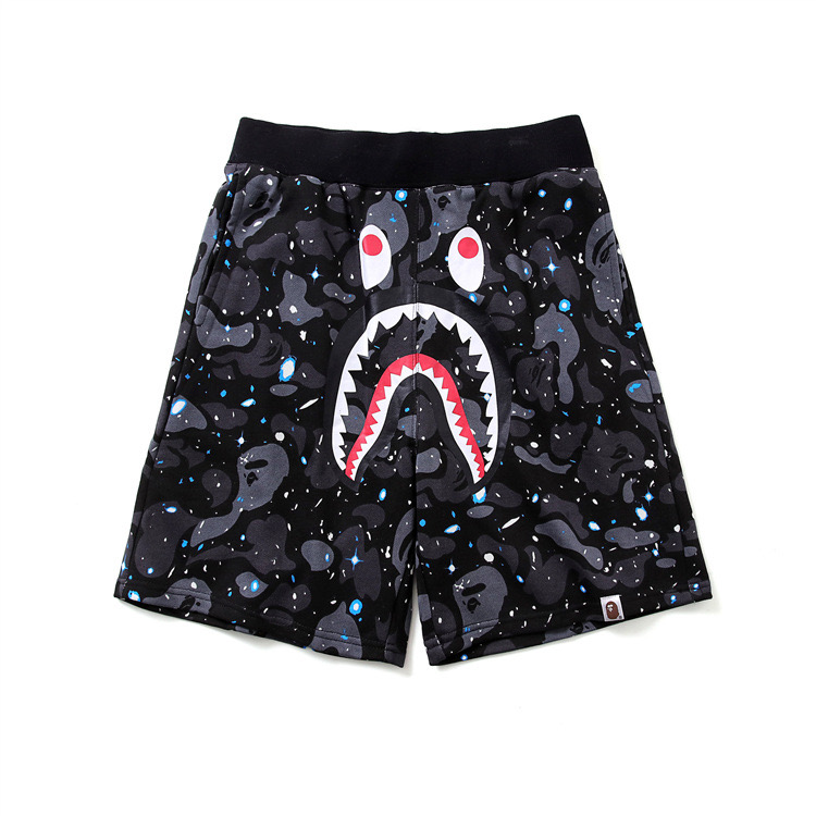 Camo Letter Shark Print inspired by bape Shorts Beach Pants Streetwear
