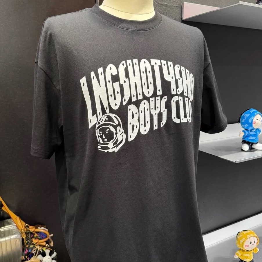 lngshot inspired  boys club letter print tshirt