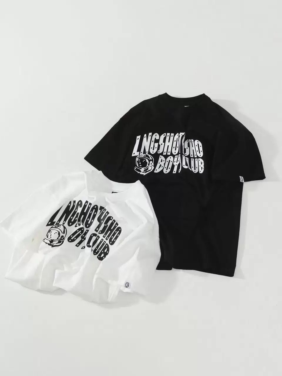 lngshot inspired  boys club letter print tshirt
