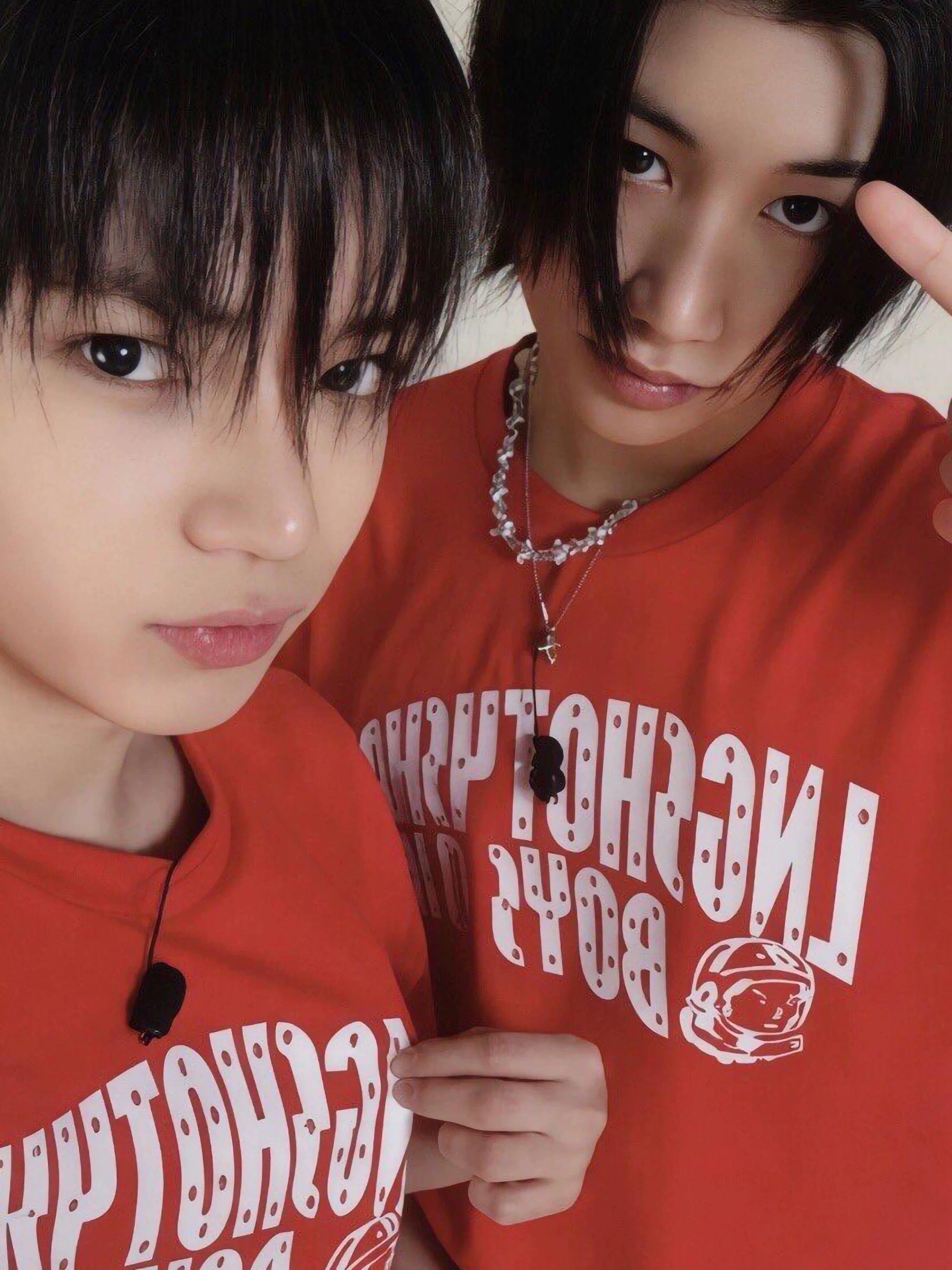 lngshot inspired  red boys club letter print tshirt