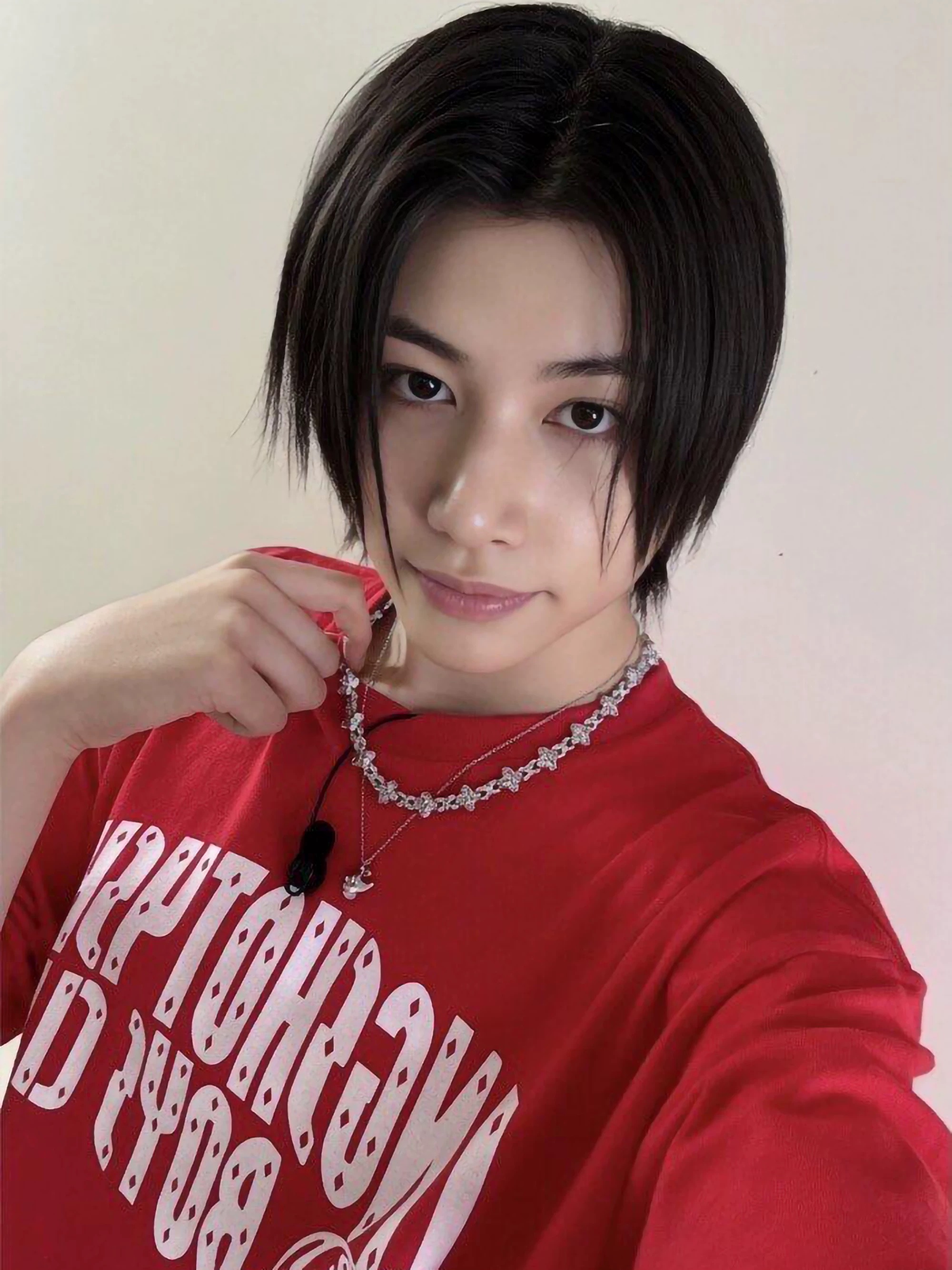 lngshot inspired  red boys club letter print tshirt