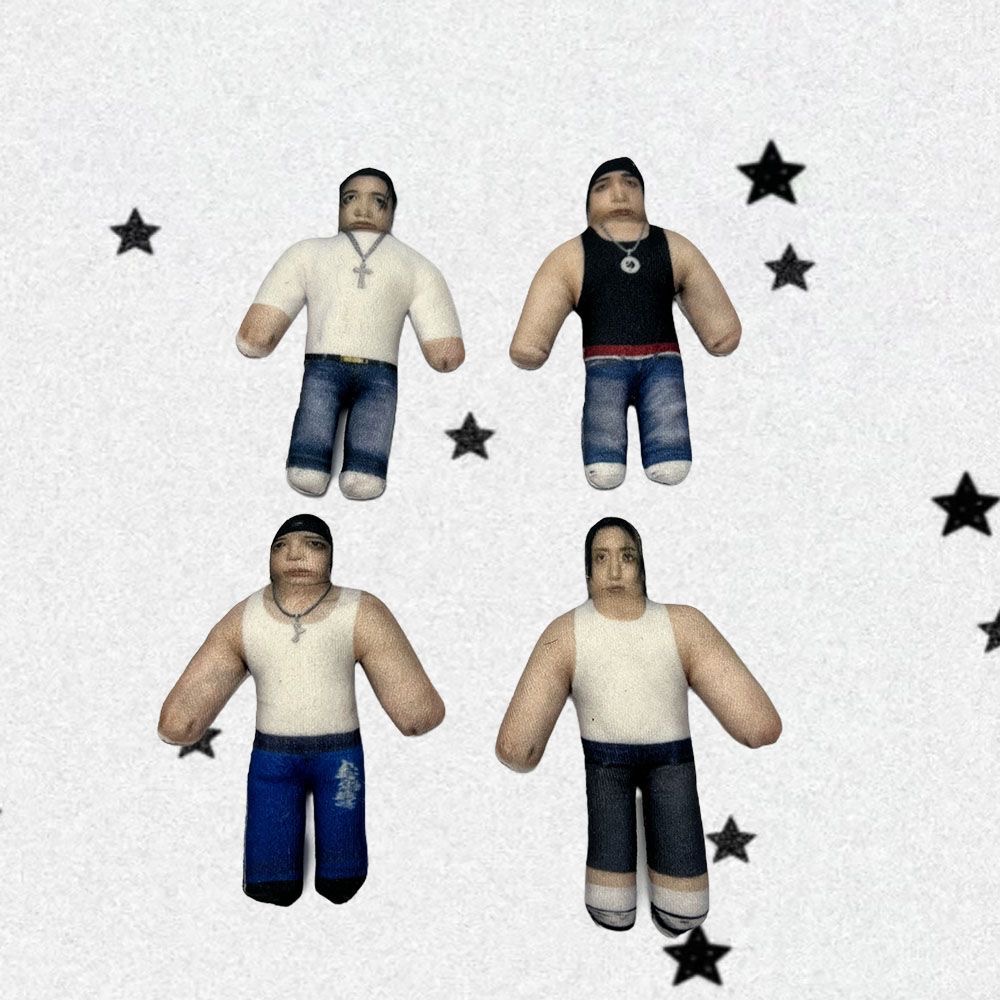 lngshot member inspired Abstract Weirdcore Plush Doll Cloth Doll 