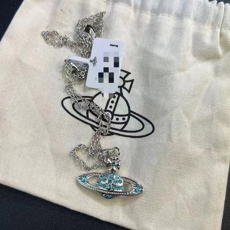 txt yeonjun Classic Vivienne Westwood Style inspired Saturn Pendant Chain Necklace