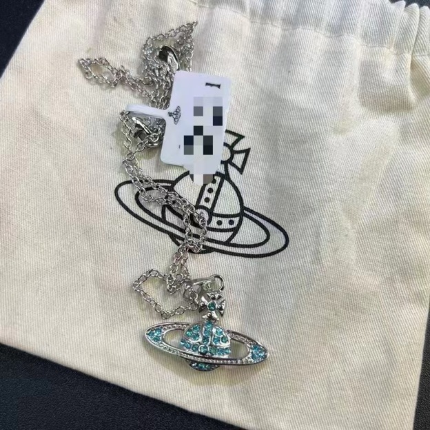 txt yeonjun Classic Vivienne Westwood Style inspired Saturn Pendant Chain Necklace